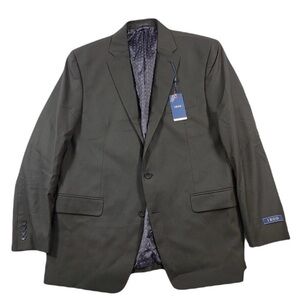 IZOD Charcoal Suit‎ Jacket Mens 46L 46 Stretch Regular Fit